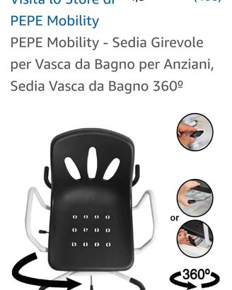 sedia da vasca da bagno girevole.  non spedizione