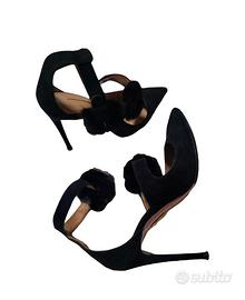 Décolleté Aquazzurra in Suede e Pelliccia