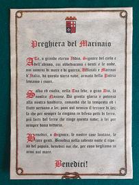 Pergamena "Preghiera del Marinaio"