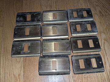 Placche copriinterrutori- prese ottone e alluminio