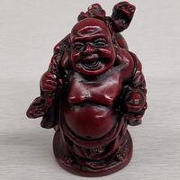 Statuetta Buddha Felice Rosso