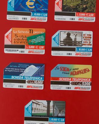 7 Schede Telefoniche Telecom