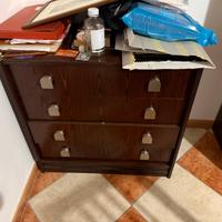 Mobiletto contenitivo marrone scuro