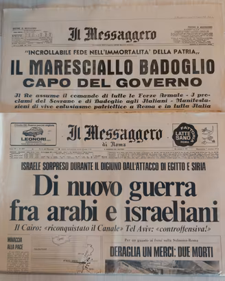 Il Messaggero 7/10/1973 (Guerra Kippur) + OMAGGIO 