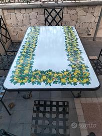 Tavolo/penisola in pietra lavica ceramizzata