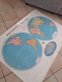 manifesto cartografico vintage anni '70 '80
