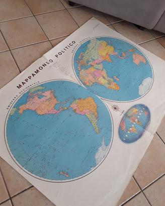 manifesto cartografico vintage anni '70 '80