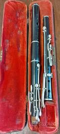 Flauto traverso Rampone Milano fine'800 in ebano 