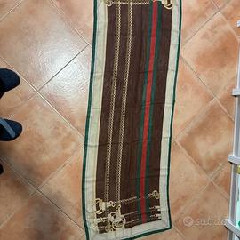 Foulard lungo Gucci originale – fantasia catene –