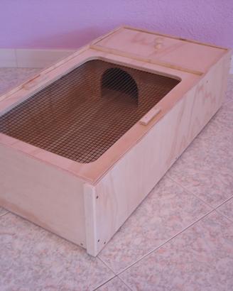 Terrario per tartarughe 80x40x20 lati chiusi