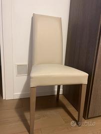 8 belle sedie ecopelle beige