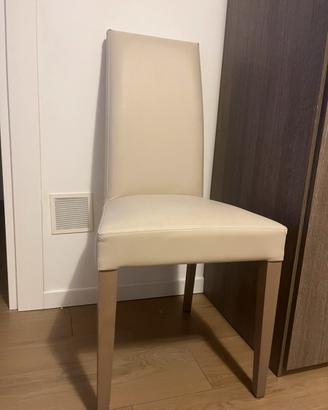 8 belle sedie ecopelle beige