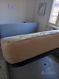 letto con cassone e materasso