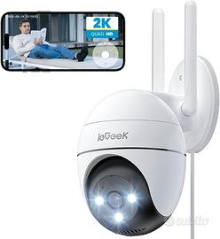 ieGeek 2K Telecamera Wi-Fi Esterno 360° PTZ CD073