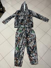 Felpa con cappuccio e pantalone con stampa tg. L