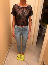 Top nero double face , intimissimi