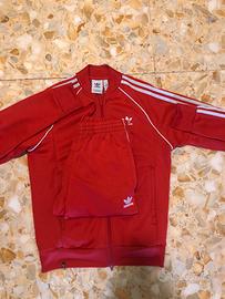 Tuta adidas hot sale rossa acetata