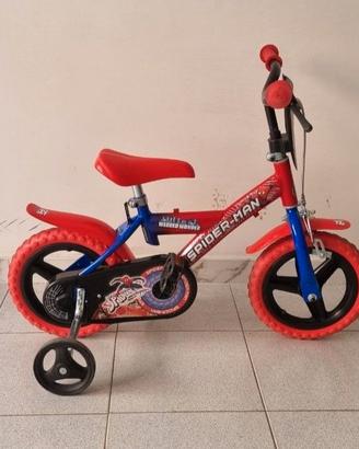 Bicicletta bambino Spider-Man con rotelle 2-4 anni