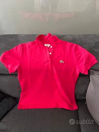 Polo Lacoste da ragazza fuchsia tg 16
