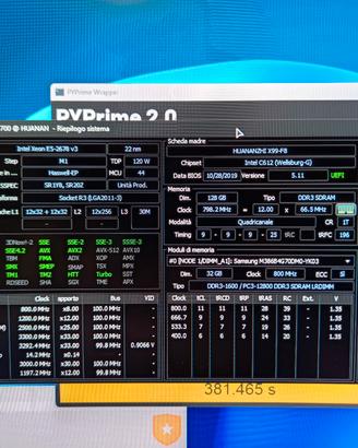 Xeon 2678 v3 + 4x32 ddr3 totale 128gb ram + c612