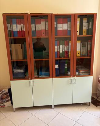 Libreria / Armadio Ufficio con Ante in Vetro