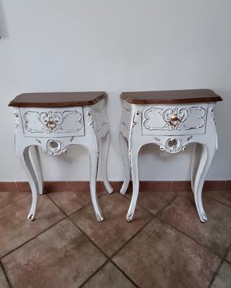 Coppia antichi comodini luigi xvi shabby chic