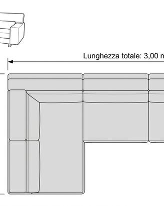Divano angolare Poltrone sofà con penisola