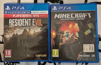 Minecraft e Resident Evil Ps4