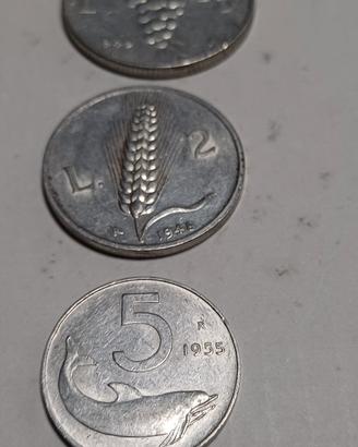 3 monete Repubblica 2 , 5 ,5