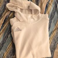 Felpa Adidas bianca e grigia