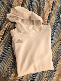 Felpa Adidas bianca e grigia