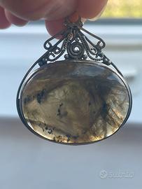 Ciondolo argento 925 con  Labradorite naturale