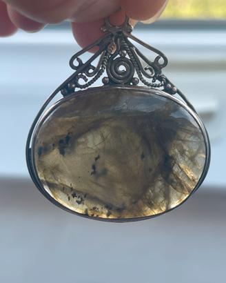 Ciondolo argento 925 con  Labradorite naturale