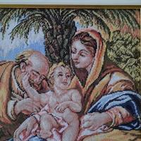 Quadro punto croce famiglia cristiana