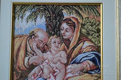 Quadro punto croce famiglia cristiana