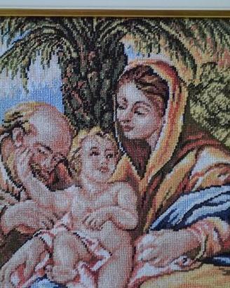 Quadro punto croce famiglia cristiana