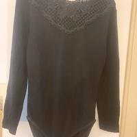 Body donna manica lunga presunta lana taglia 48/50