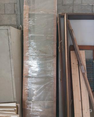 pannelli divisori in legno e vetro murano