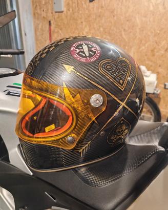 Casco PREMIER modello vintage cafè racer in carbon