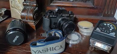 YASHICA FX3 SUPER 2000 + ZOOM VIVITAR + FLASH + 4 