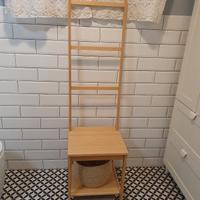 RÅGRUND Sedia con portasciugamani, bambù