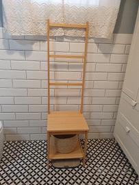 RÅGRUND Sedia con portasciugamani, bambù