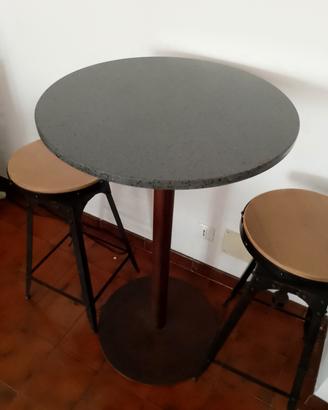 Set tavolo rotondo con sgabelli –moderno/ compatto