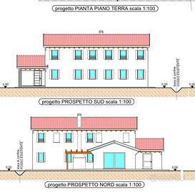 Casa moderna + rustico con progetto approvato