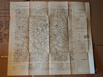 Cartina Carta militare d'Italia 1:82 Ovada