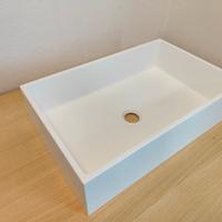 Lavabo d'appoggio rettangolare in Corian