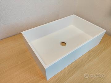 Lavabo d'appoggio rettangolare in Corian