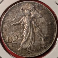 2 Lire 1911 Cinquantenario Vittorio Emamuele III