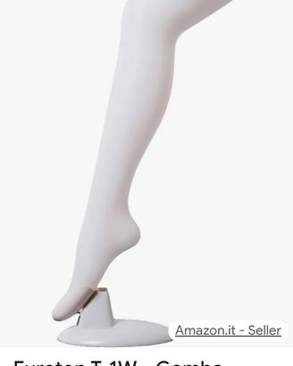 gamba decorativa donna color bianco con supporto 