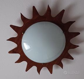 Plafoniere in legno e vetro